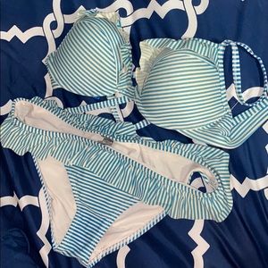 Aerie Striped Fringe Bikini